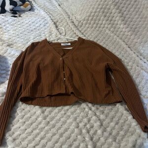 Double Zero Rust Cardigan